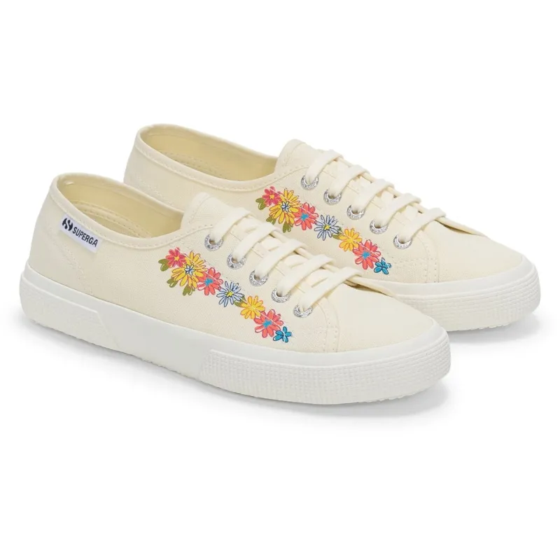 3750 Flower Print Leggera - Beige Natural Multiflowers sold by Superga