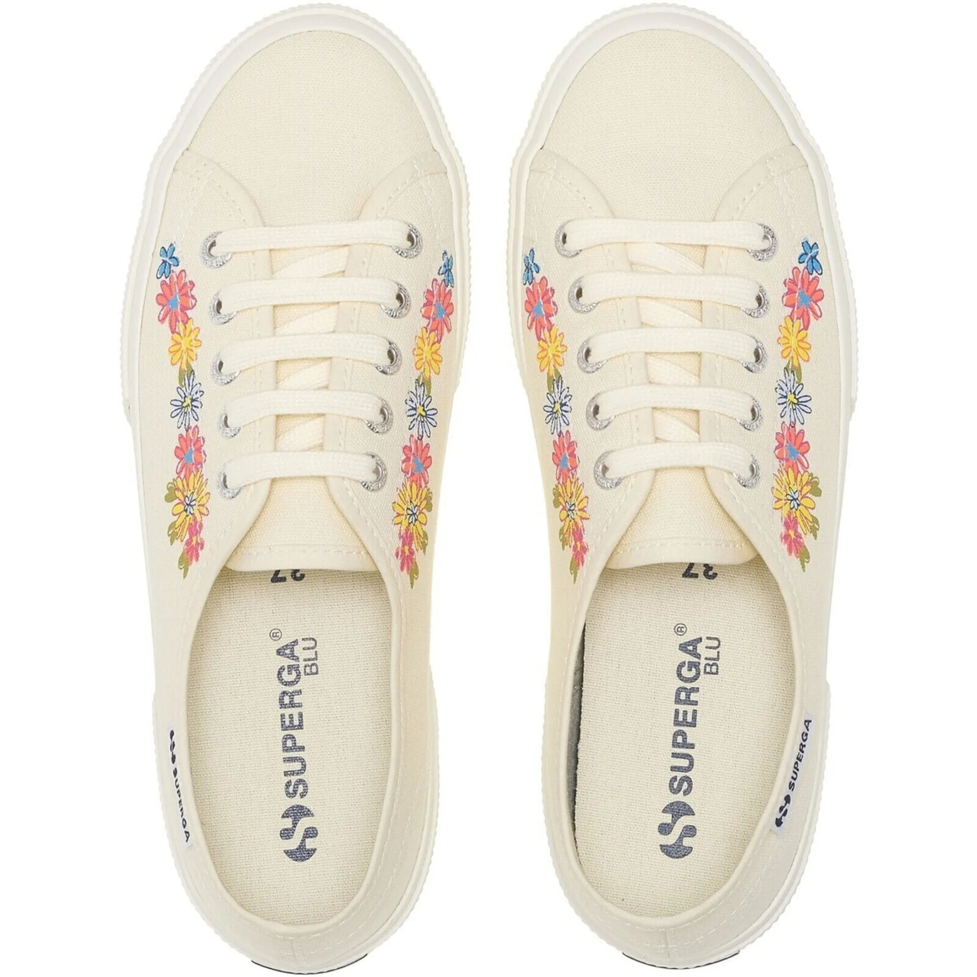 3750 Flower Print Leggera - Beige Natural Multiflowers sold by Superga product image thumbnail 3