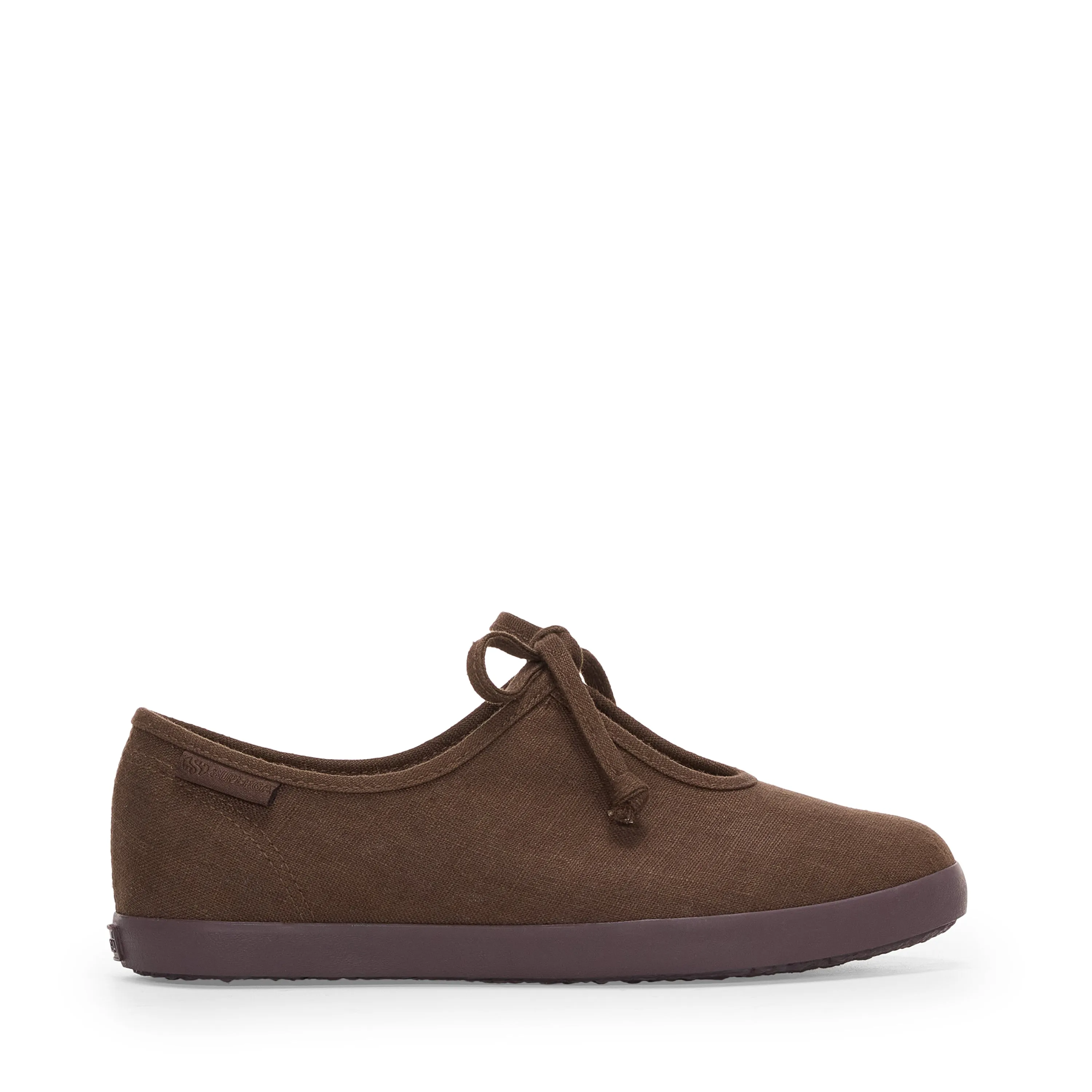 2442 Ballerina Lace Linen - Brown-Dark Brown sold by Superga