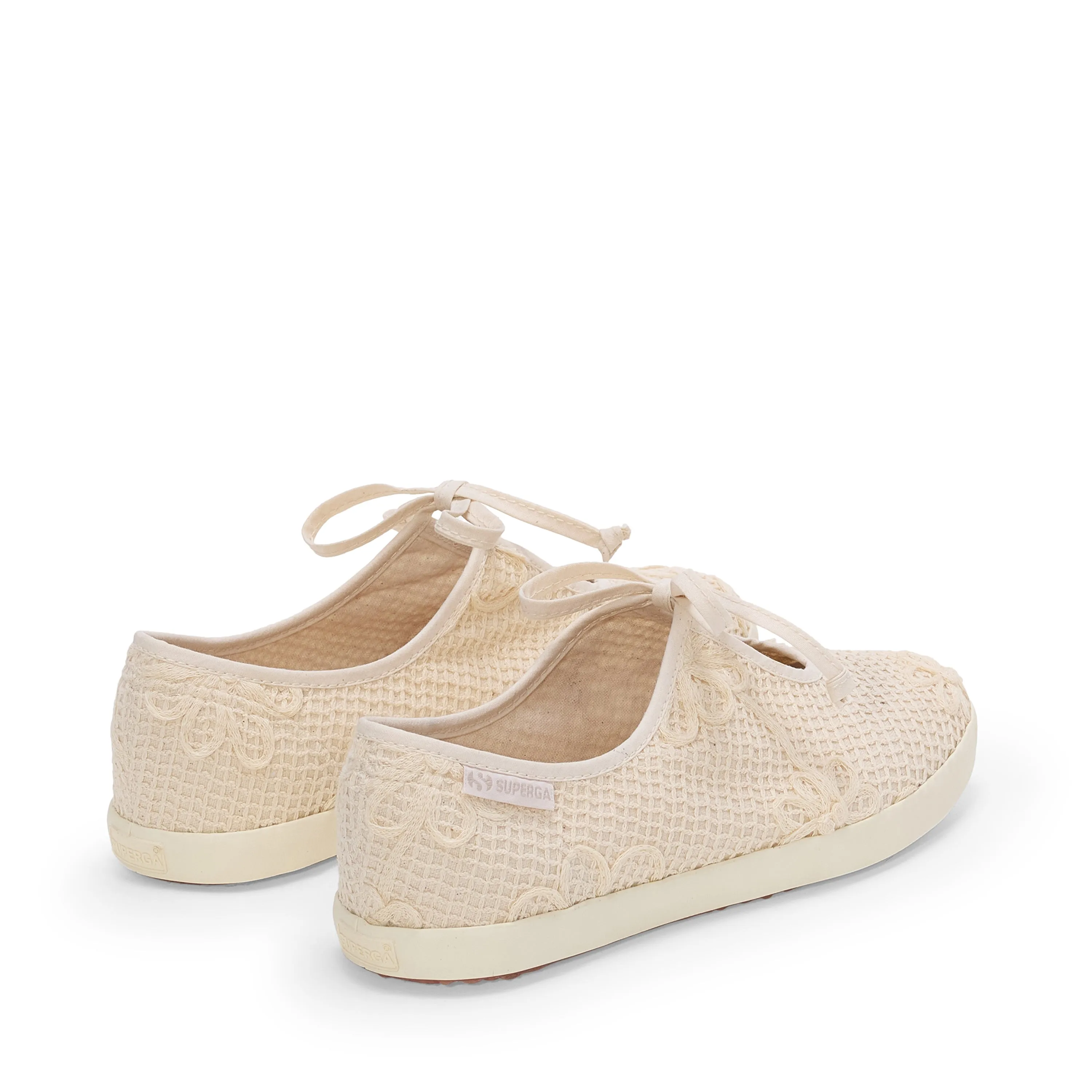 2442 Ballerina Lace Net Flower Crochet - Sneakers - Beige Raw-Off White sold by Superga product image thumbnail 3
