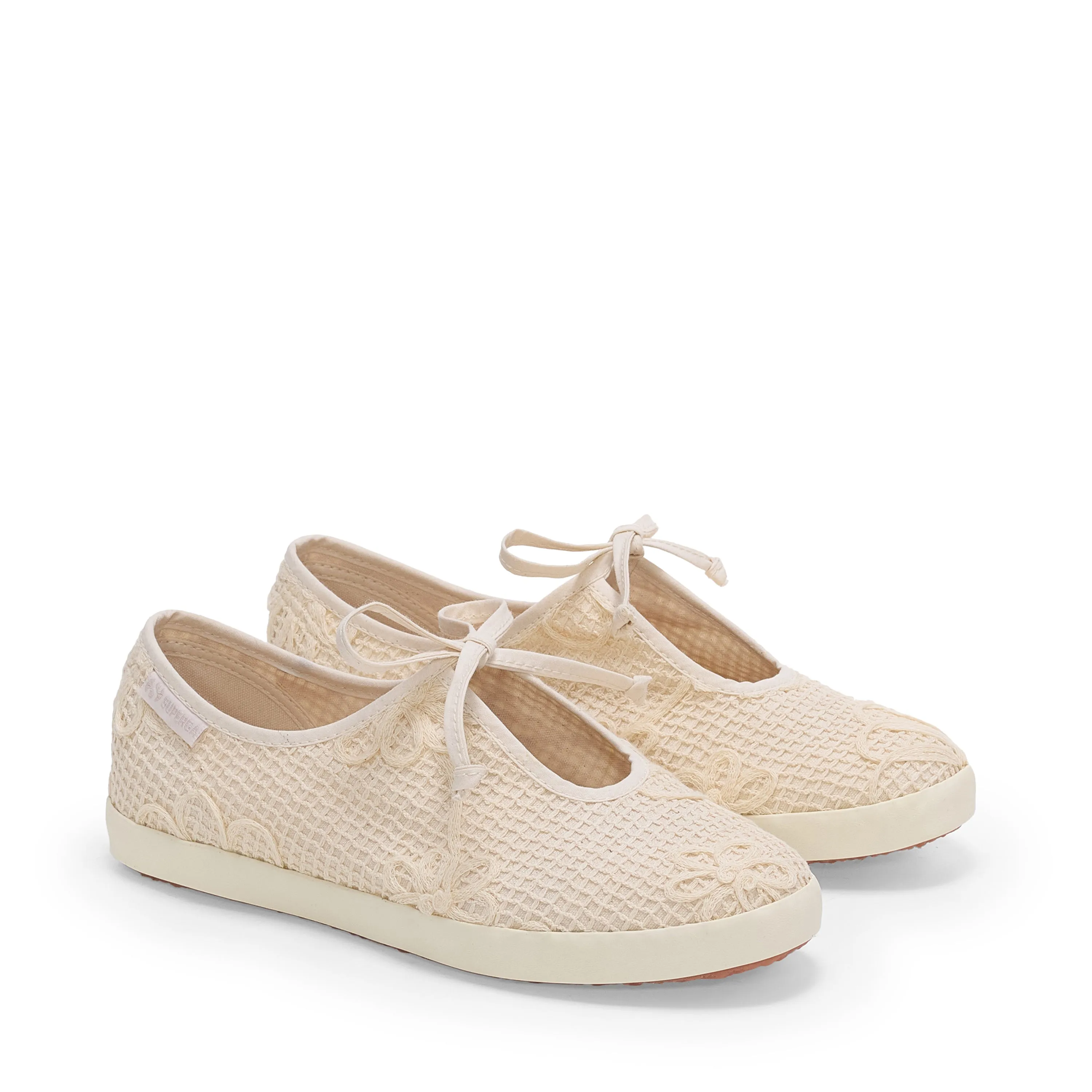 2442 Ballerina Lace Net Flower Crochet - Sneakers - Beige Raw-Off White sold by Superga product image thumbnail 2