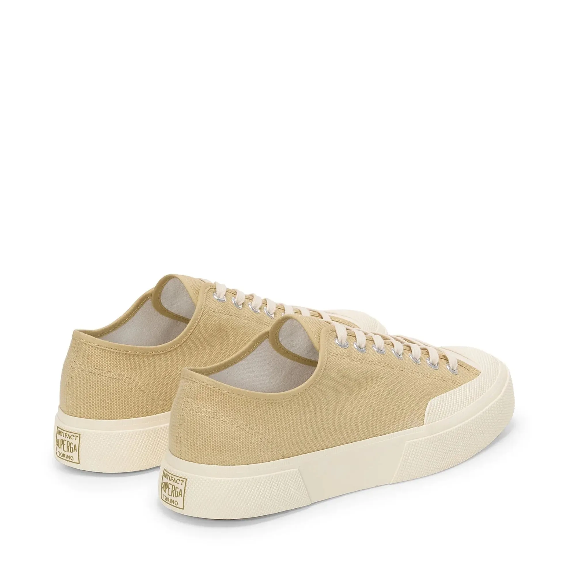 2432 Works Low Cut Cotton Canvas Sneakers - Beige/Off White sold by Superga product image thumbnail 3