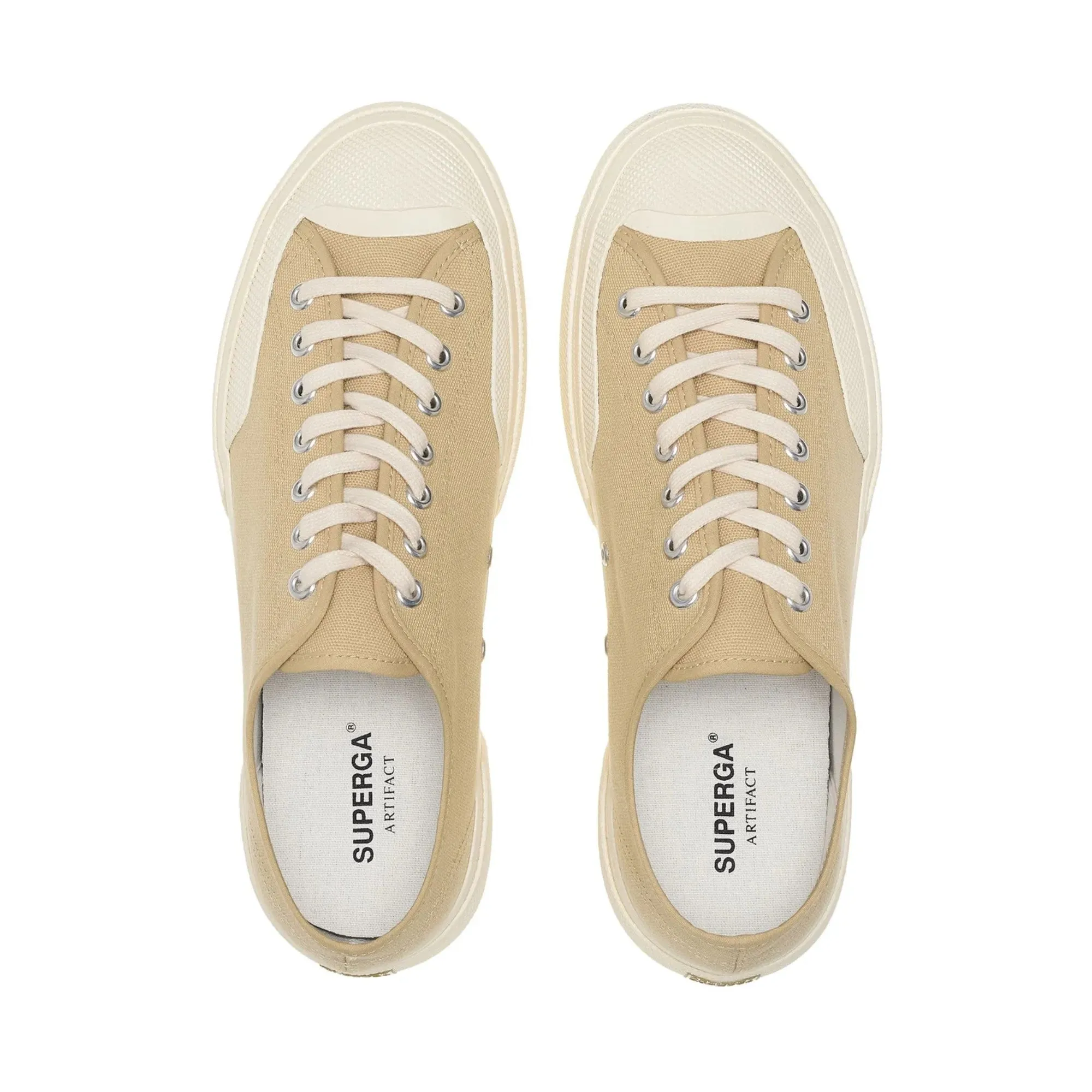 2432 Works Low Cut Cotton Canvas Sneakers - Beige/Off White sold by Superga product image thumbnail 4