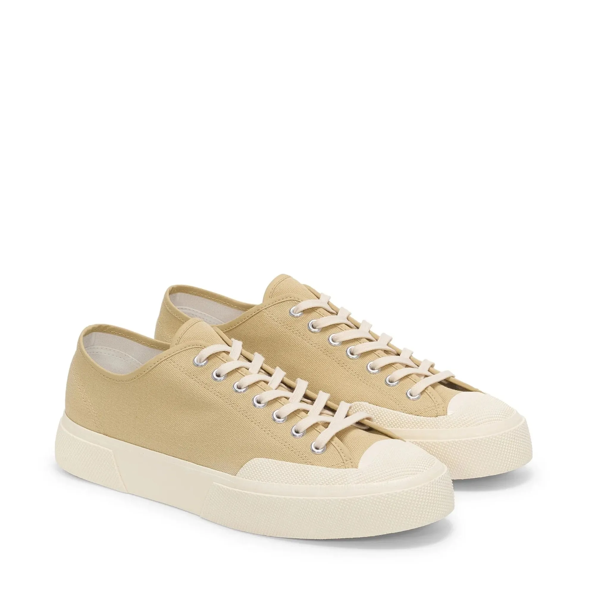 2432 Works Low Cut Cotton Canvas Sneakers - Beige/Off White sold by Superga product image thumbnail 2