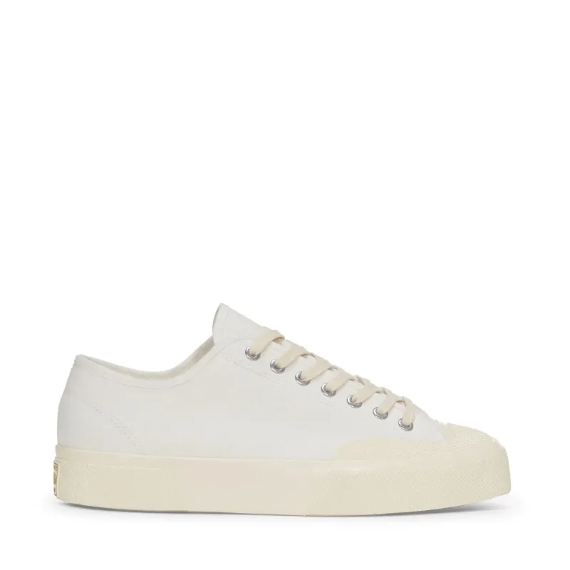 2432 Works Low Cut Cotton Canvas Sneakers - White/Off White made by Superga