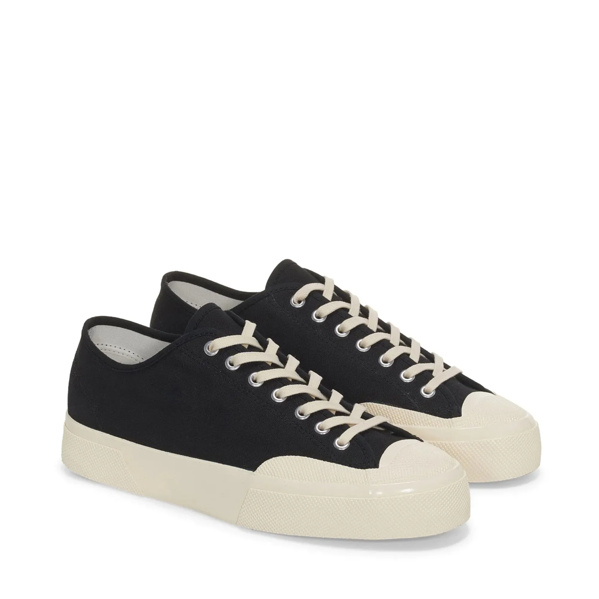 2432 Works Low Cut Cotton Canvas - Black/Off White sold by Superga product image thumbnail 2