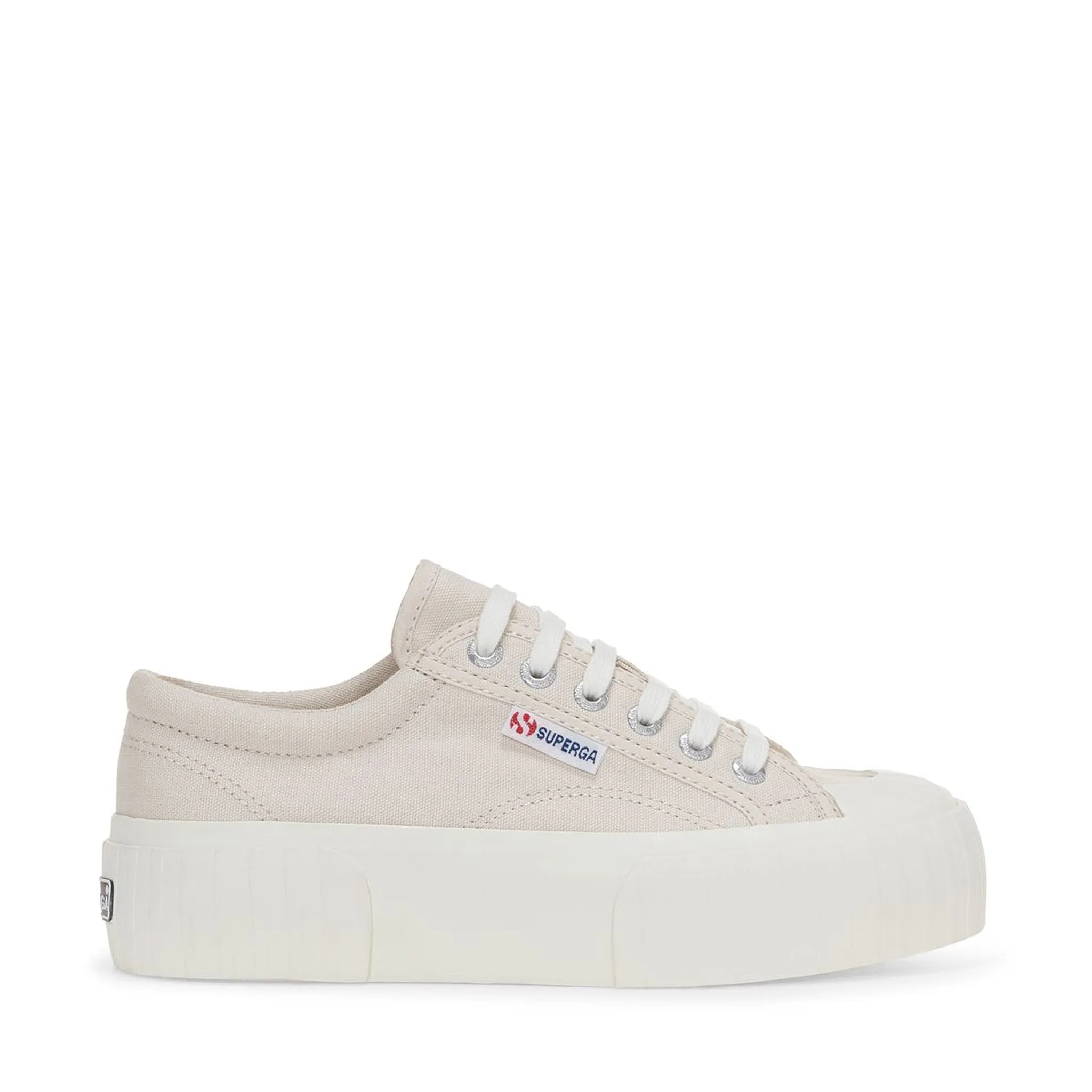 2631 Stripe Platform Sneakers - Beige Lt Avorio sold by Superga
