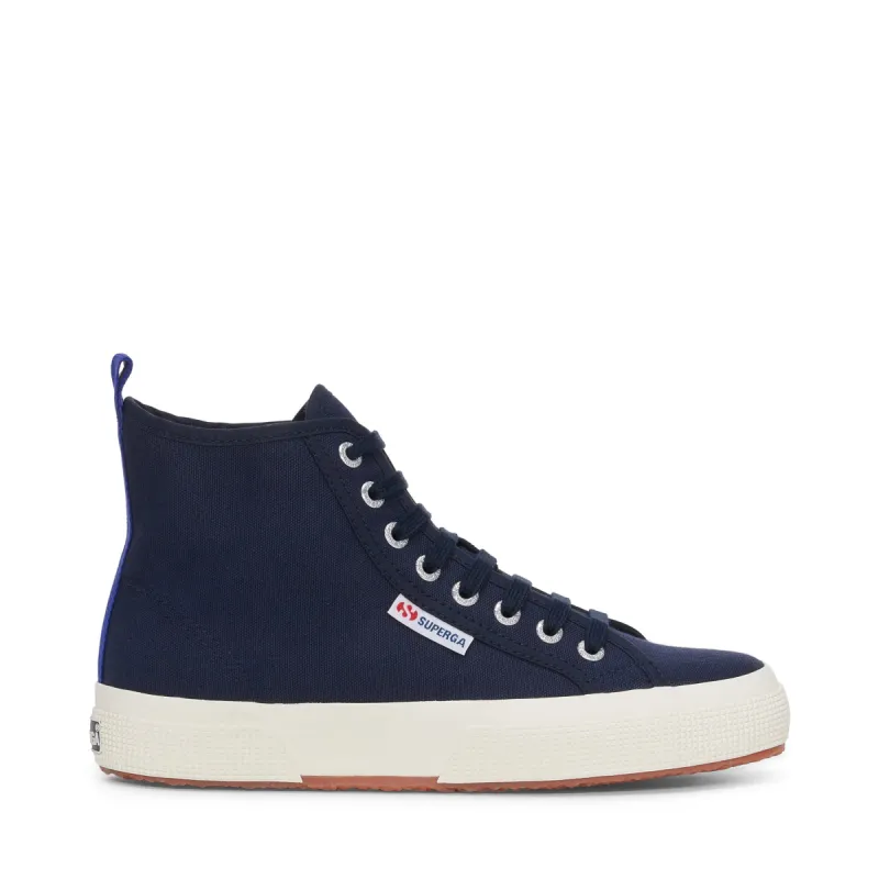 2750 Mid Cotton Sneakers - Navy Blue Spectrum Avorio sold by Superga