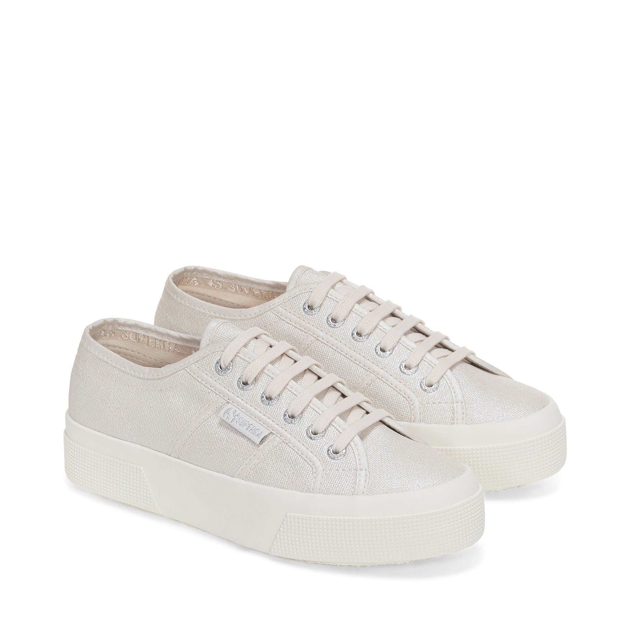 2740 Platform Pearl Matte Canvas Sneakers - Beige Lt Avorio sold by Superga product image thumbnail 2