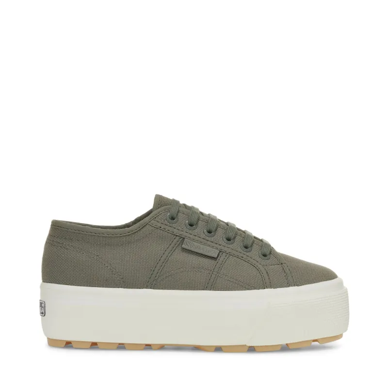 2790 Tank Sneakers - Grey Greenish Avorio Pearl Gum sold by Superga