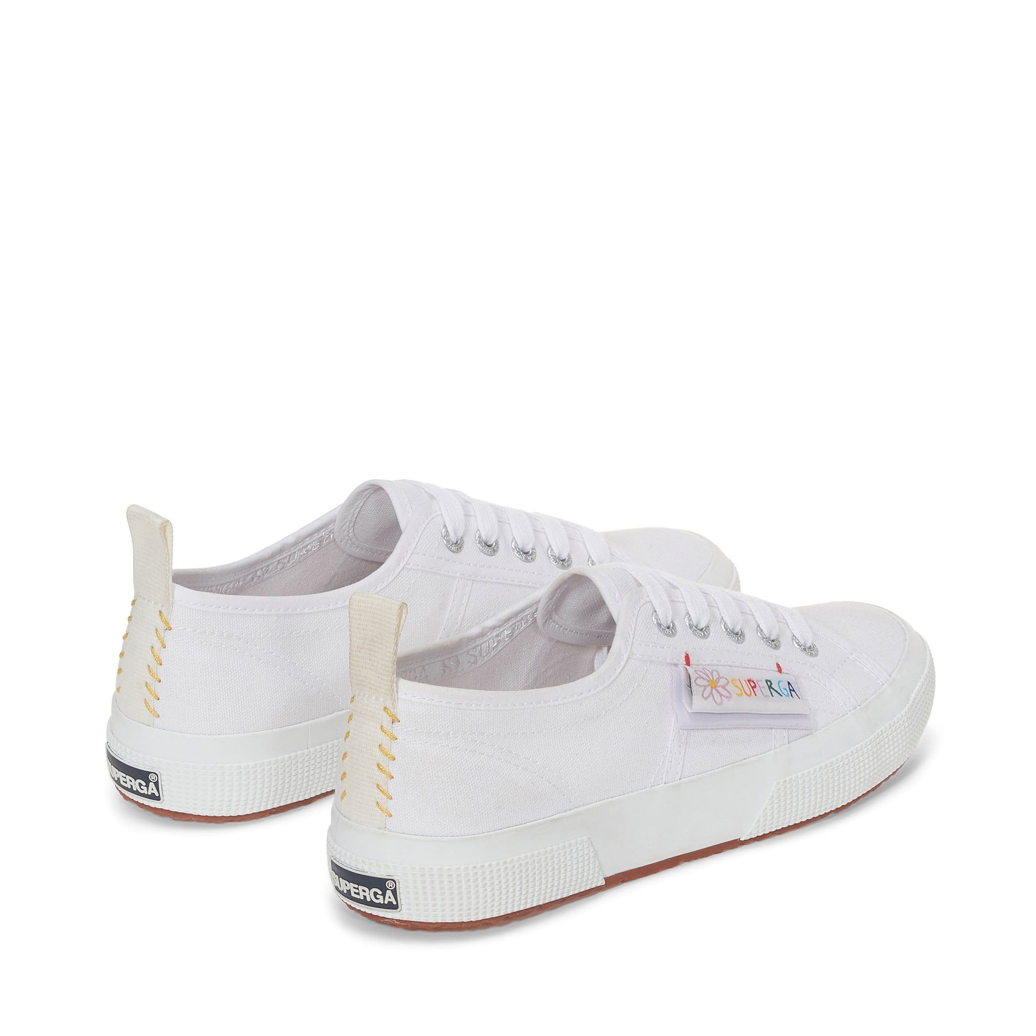 2750 Happy Label Sneakers - White Multicolor Flower Label sold by Superga product image thumbnail 3