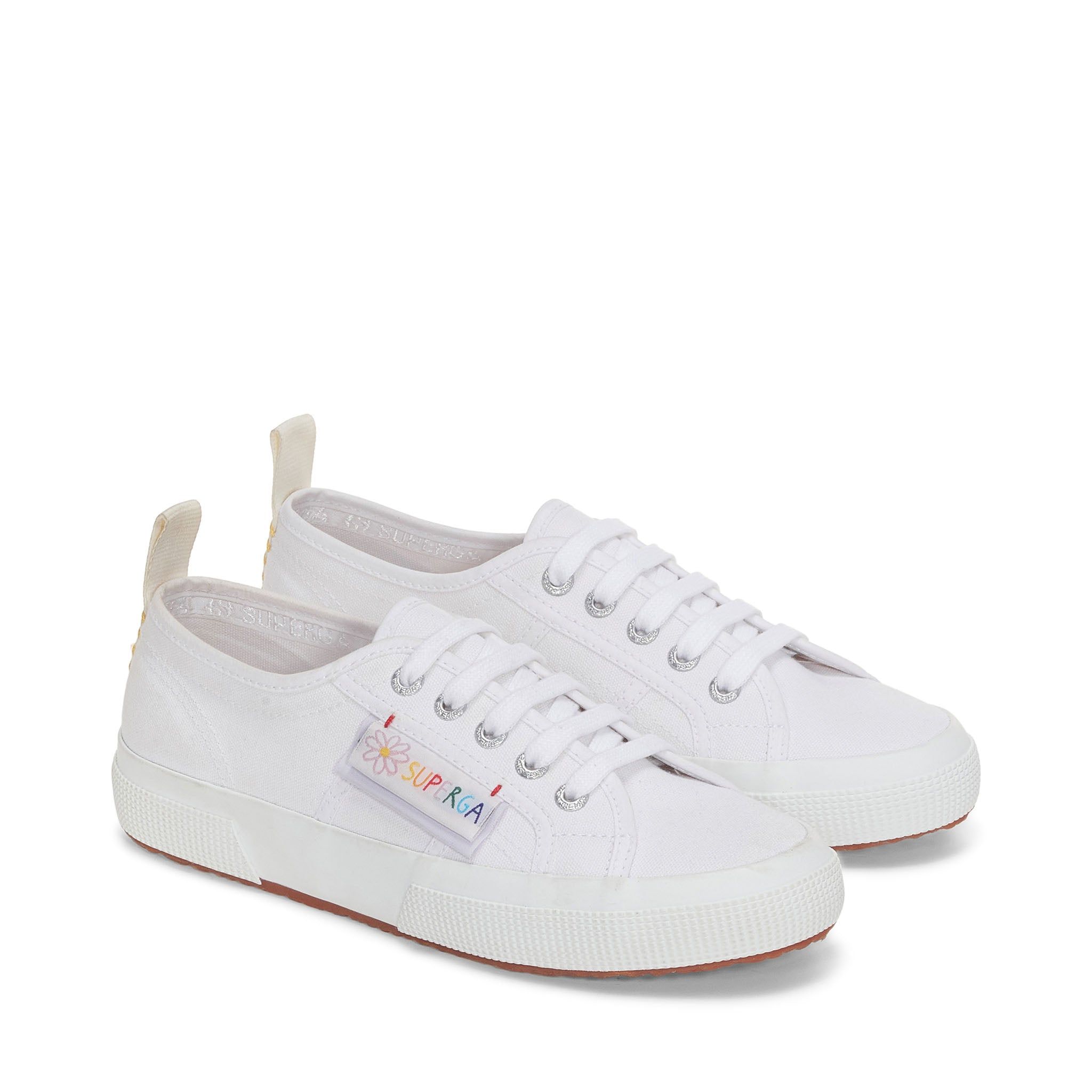 2750 Happy Label Sneakers - White Multicolor Flower Label sold by Superga product image thumbnail 2