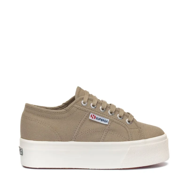 2790 Platform Sneakers - Grey Fossil Avorio sold by Superga