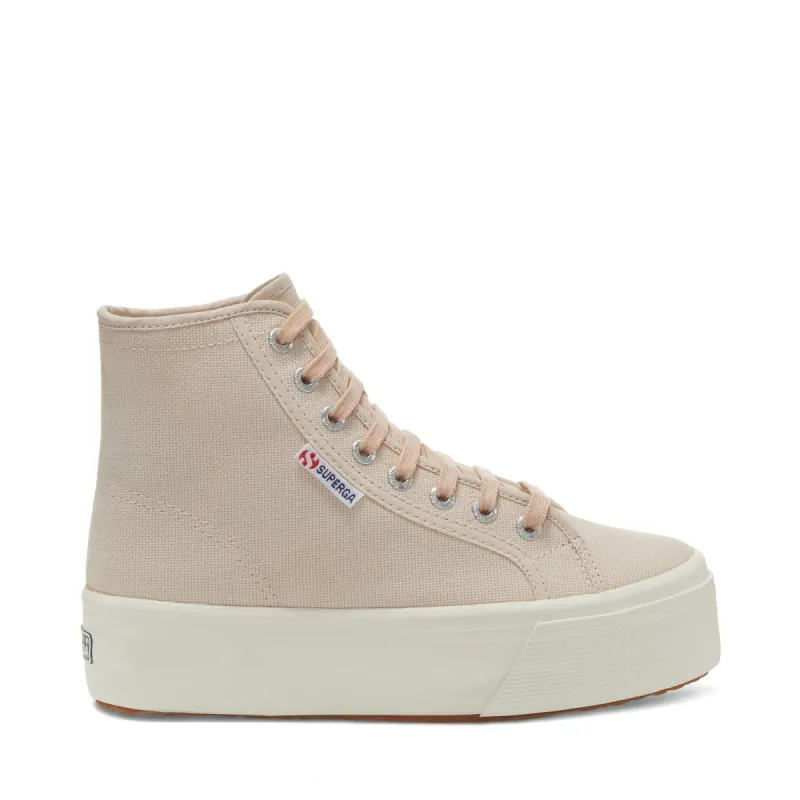 2708 High Top Sneakers - Pink Almond Avorio sold by Superga