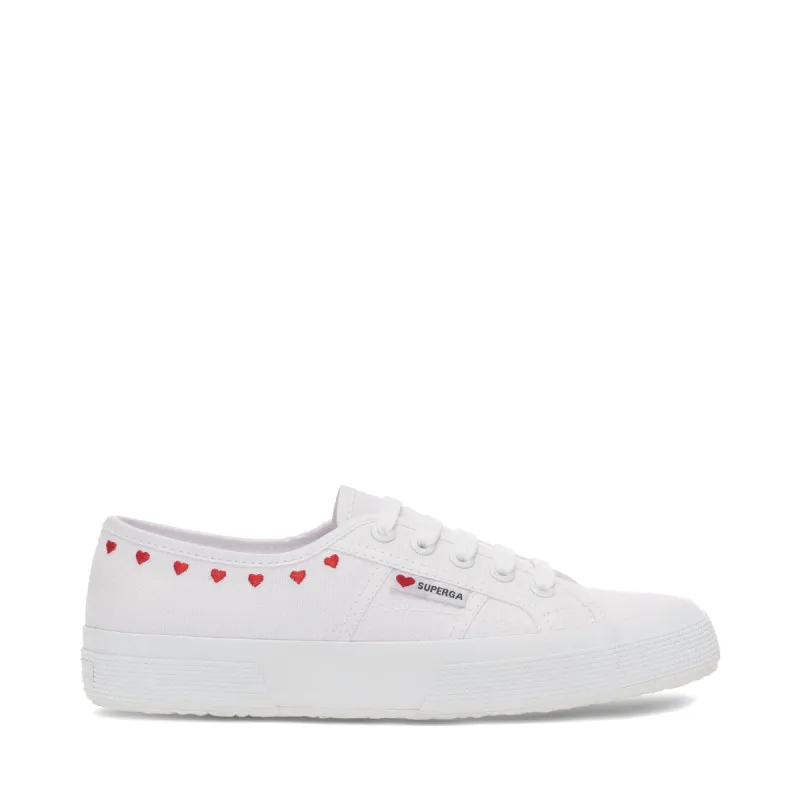 2750 Little Hearts Embroidery Sneakers - White sold by Superga