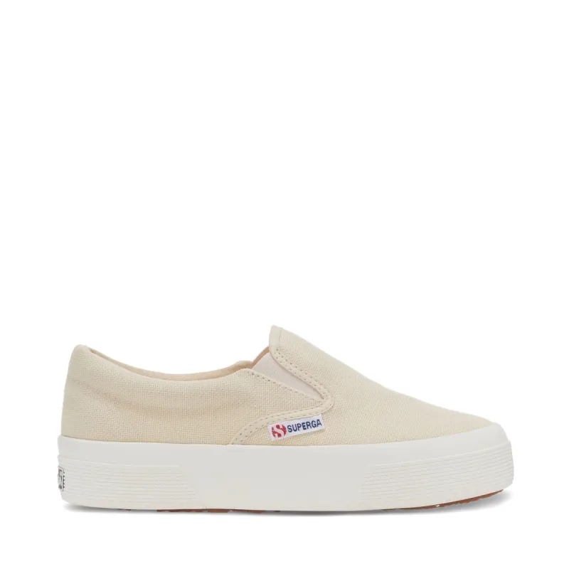 2740 Platform Slip-on Sneakers - Beige sold by Superga