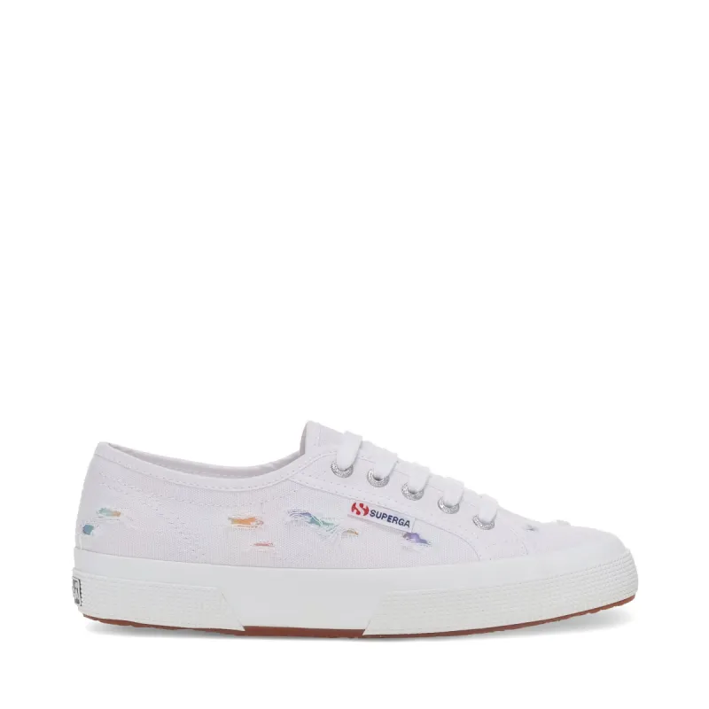 2750 Ripped Multicolor Cotton Sneakers - White Multicolor Shaded Print sold by Superga