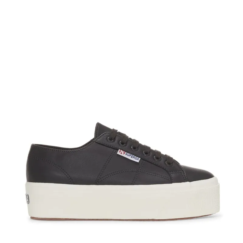 2790 Nappa Sneakers - Black Bristol Matte Avorio sold by Superga