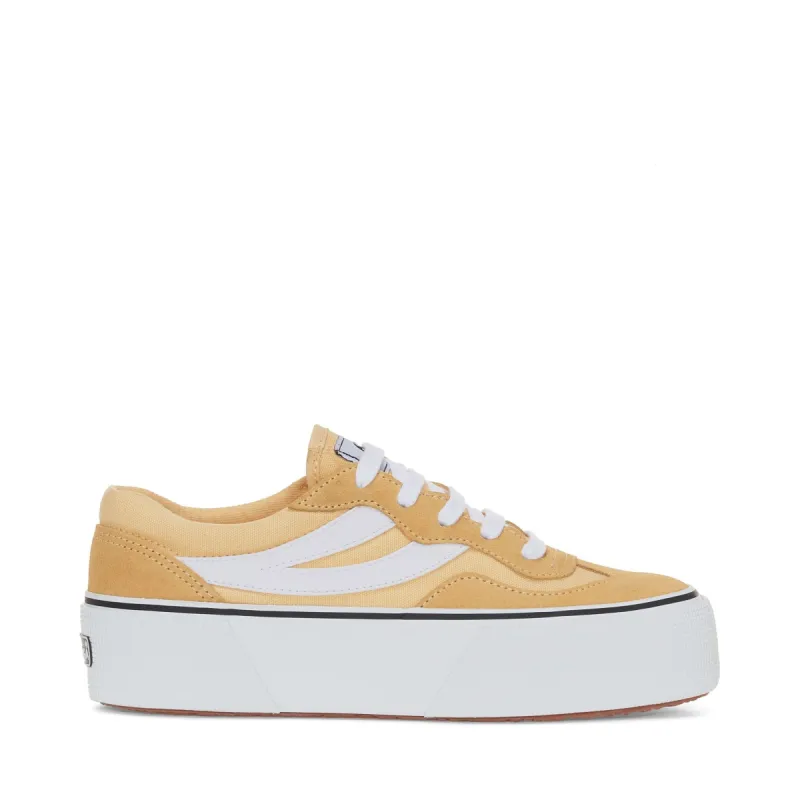 3041 Revolley Colorblock Platform Sneakers - Yellow sold by Superga