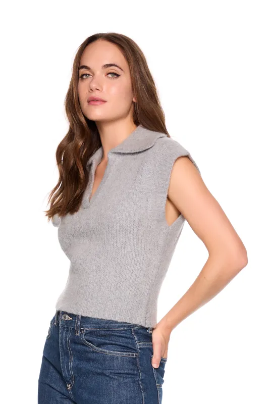 wool collar vest sold by Susana Monaco