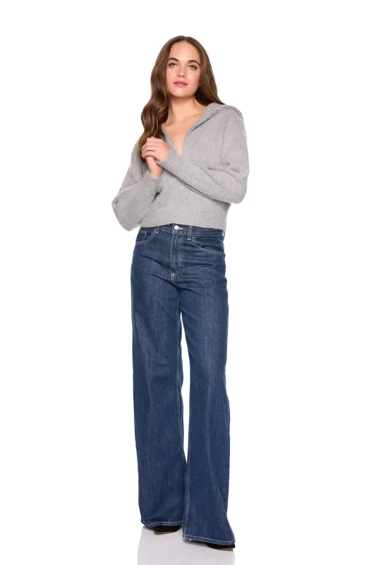 wool have zip collar sweater sold by Susana Monaco