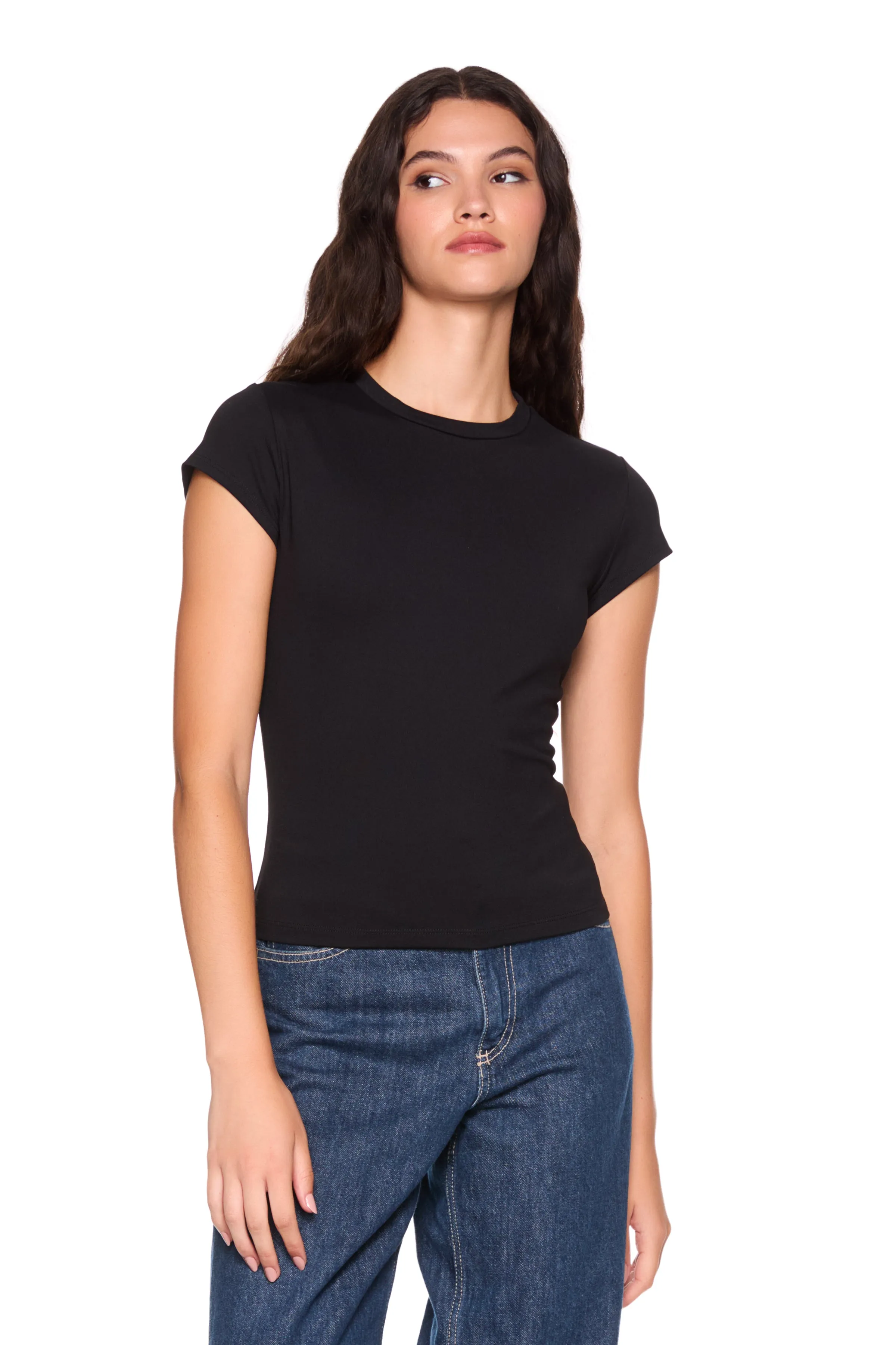 essential crew short sleeve tee sold by Susana Monaco product image thumbnail 3