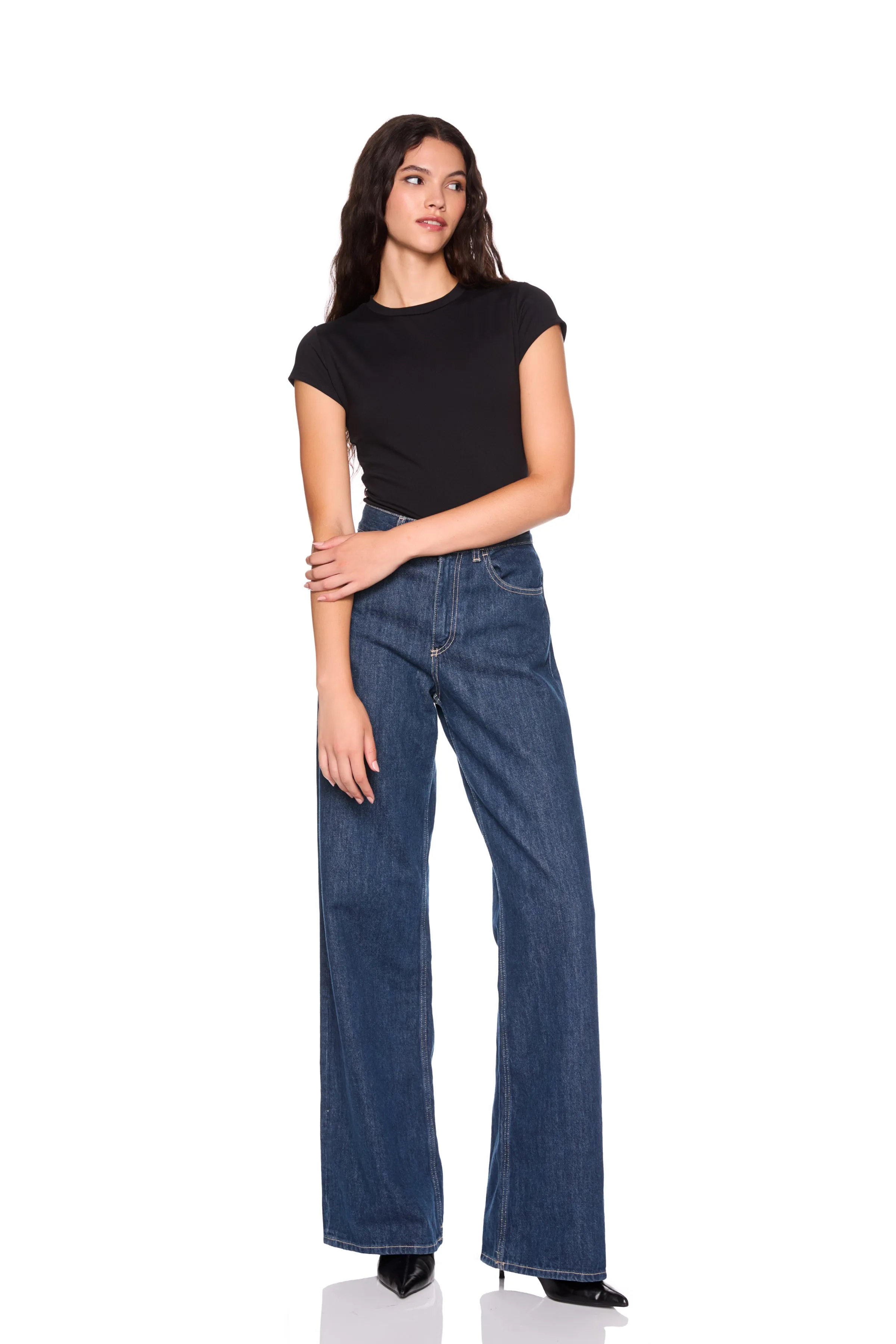 essential crew short sleeve tee sold by Susana Monaco product image thumbnail 4