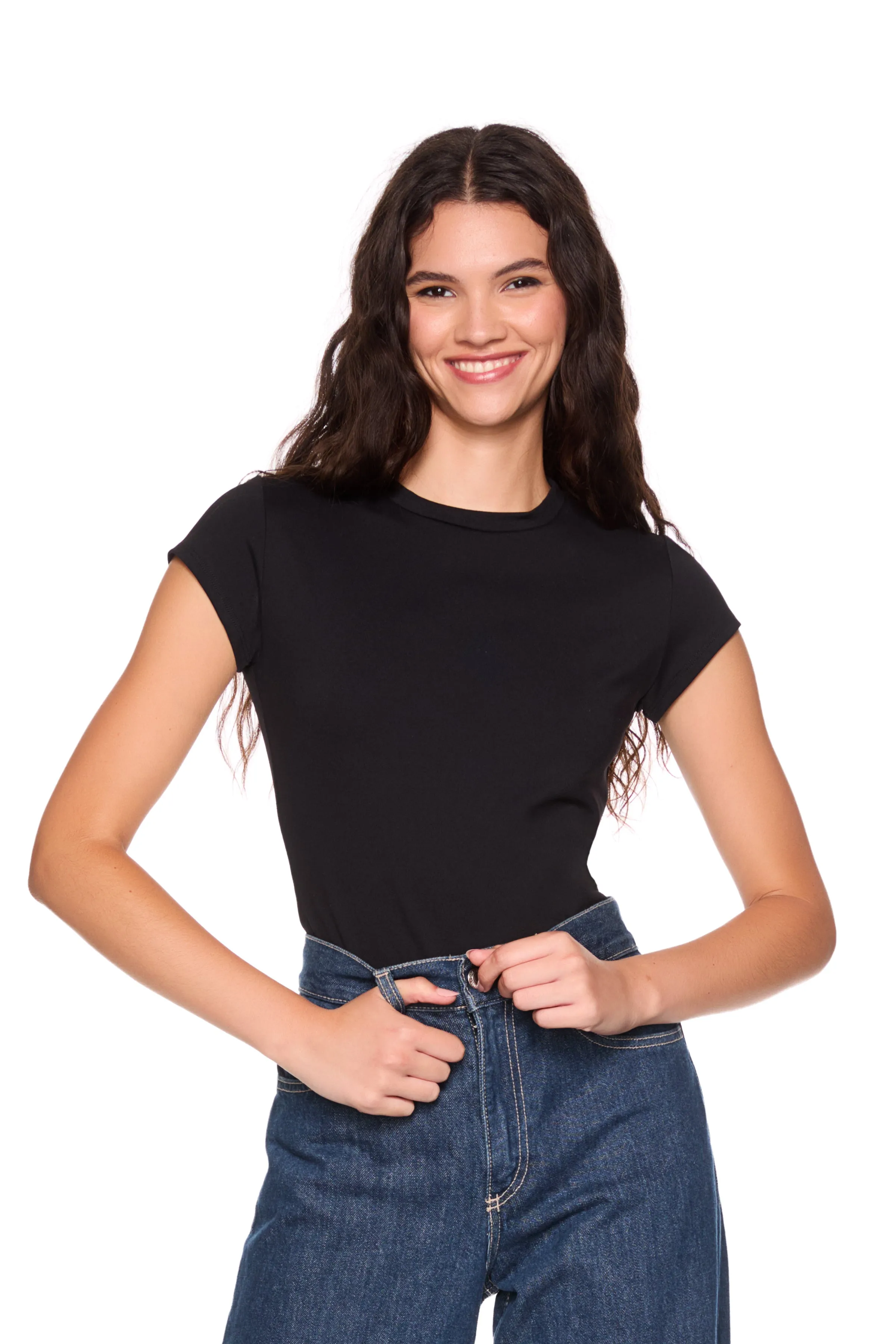essential crew short sleeve tee sold by Susana Monaco product image thumbnail 5