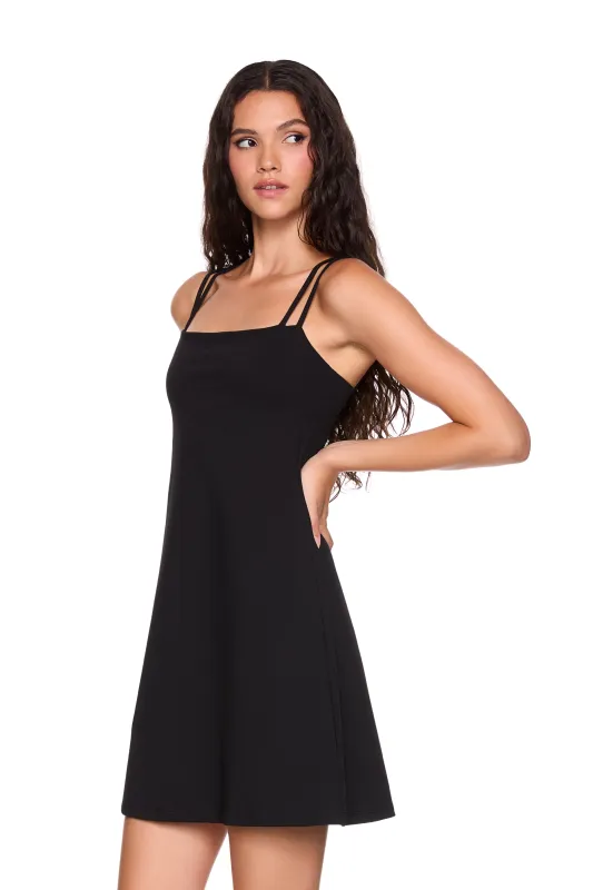 double string flare mini dress sold by Susana Monaco