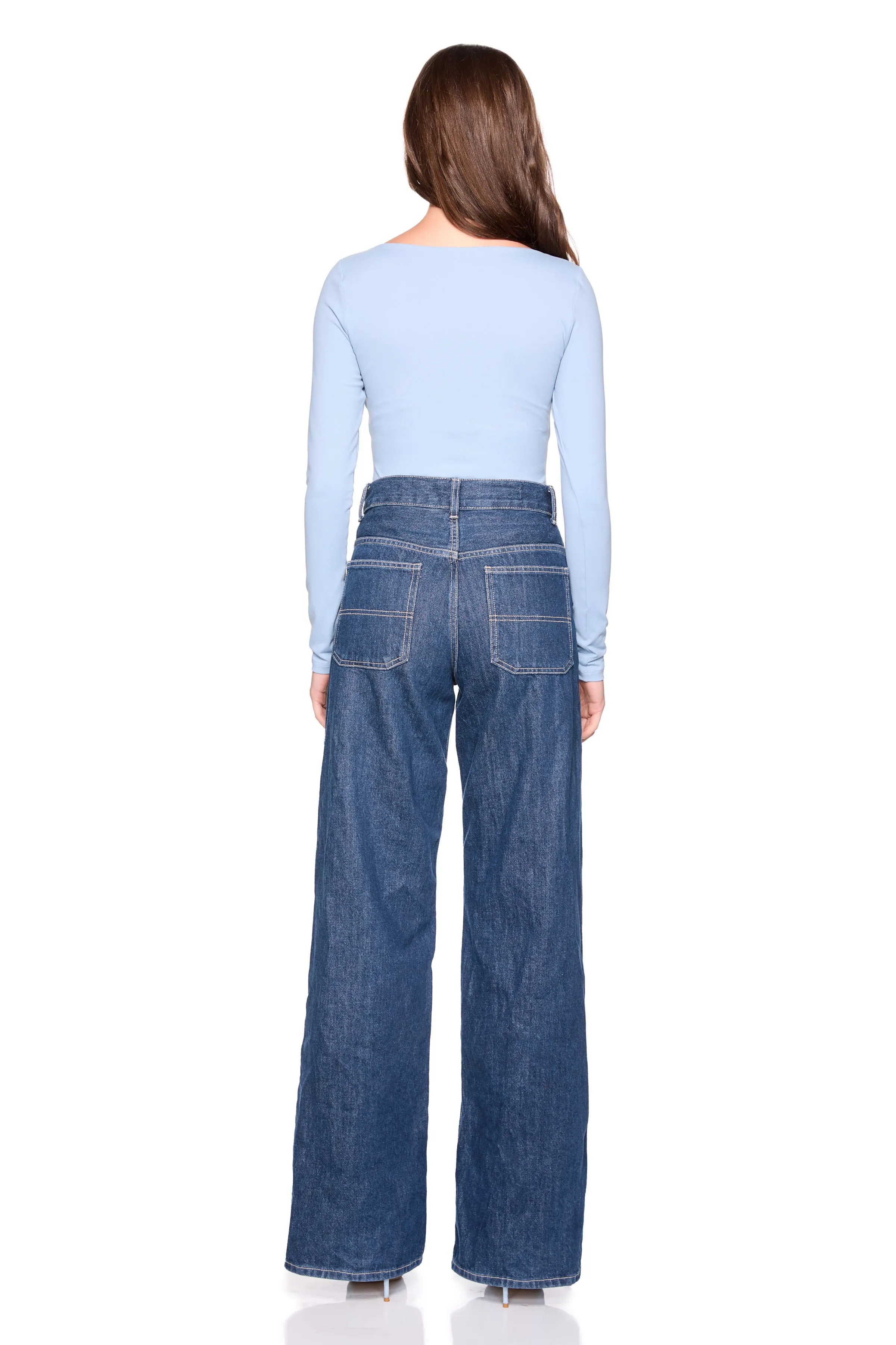 essential scoop front long lseeve top sold by Susana Monaco product image thumbnail 2