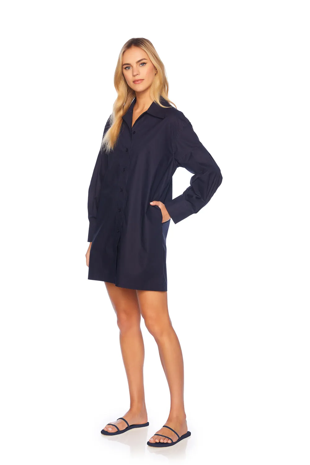 poplin button down shirt dress sold by Susana Monaco product image thumbnail 4