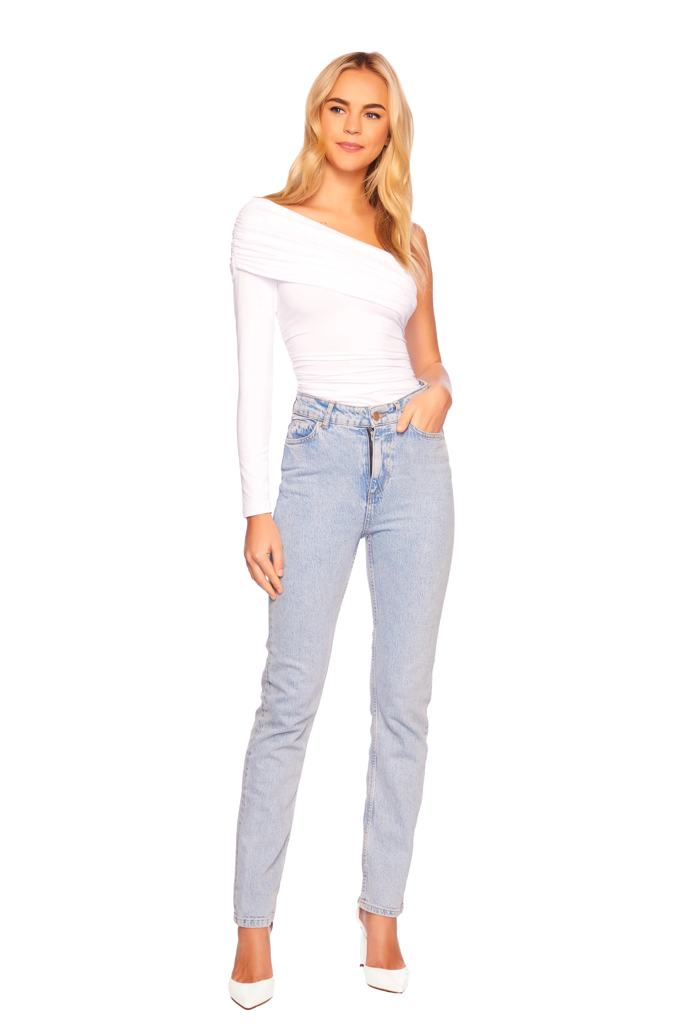 one arm off shoulder top sold by Susana Monaco product image thumbnail 3