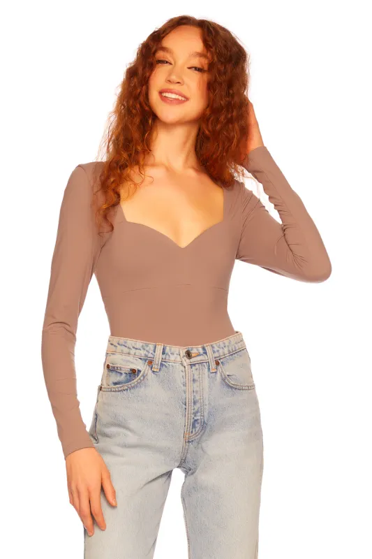 sweetheart long sleeve top sold by Susana Monaco