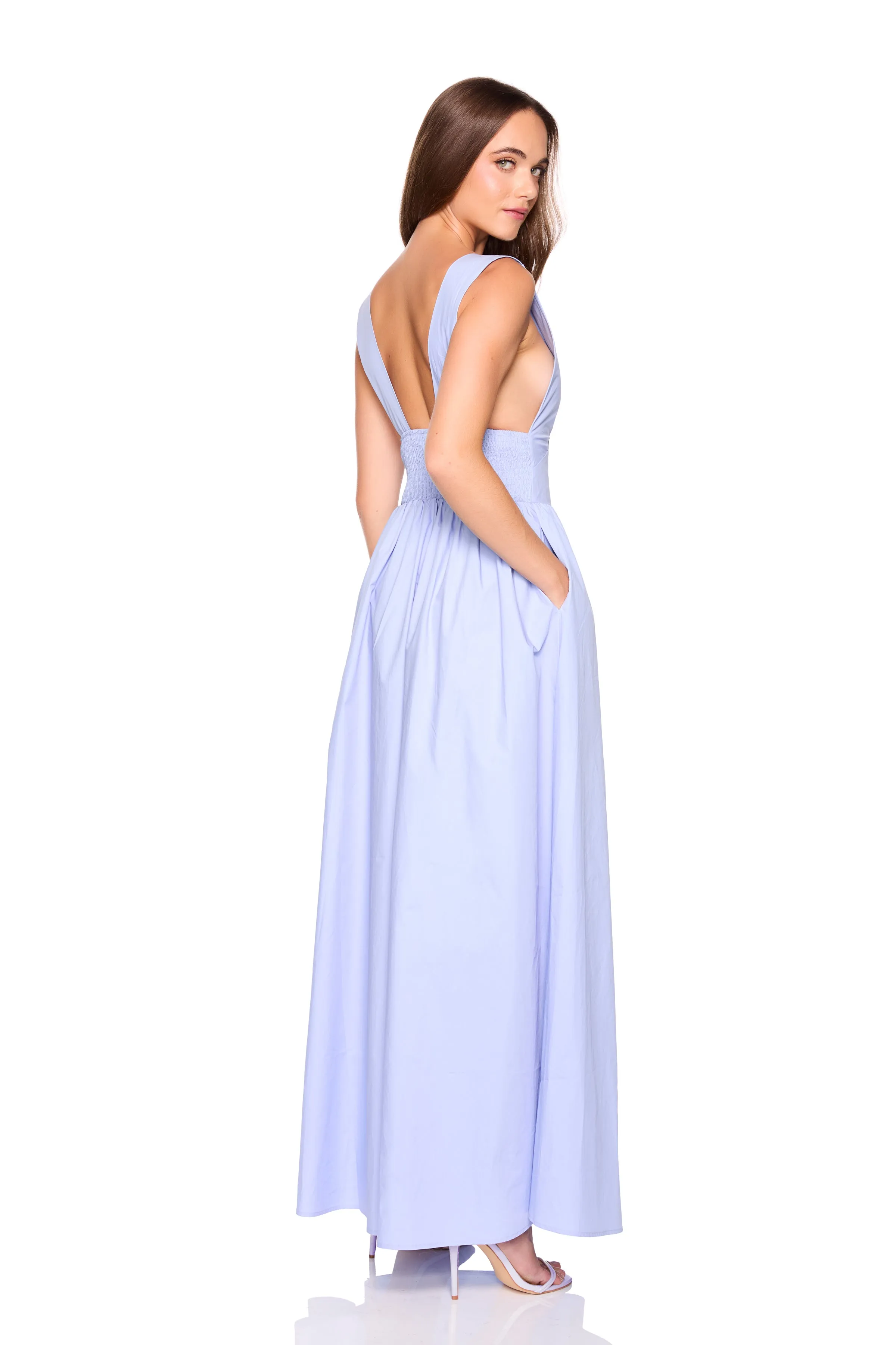 poplin tank maxi dress sold by Susana Monaco product image thumbnail 4