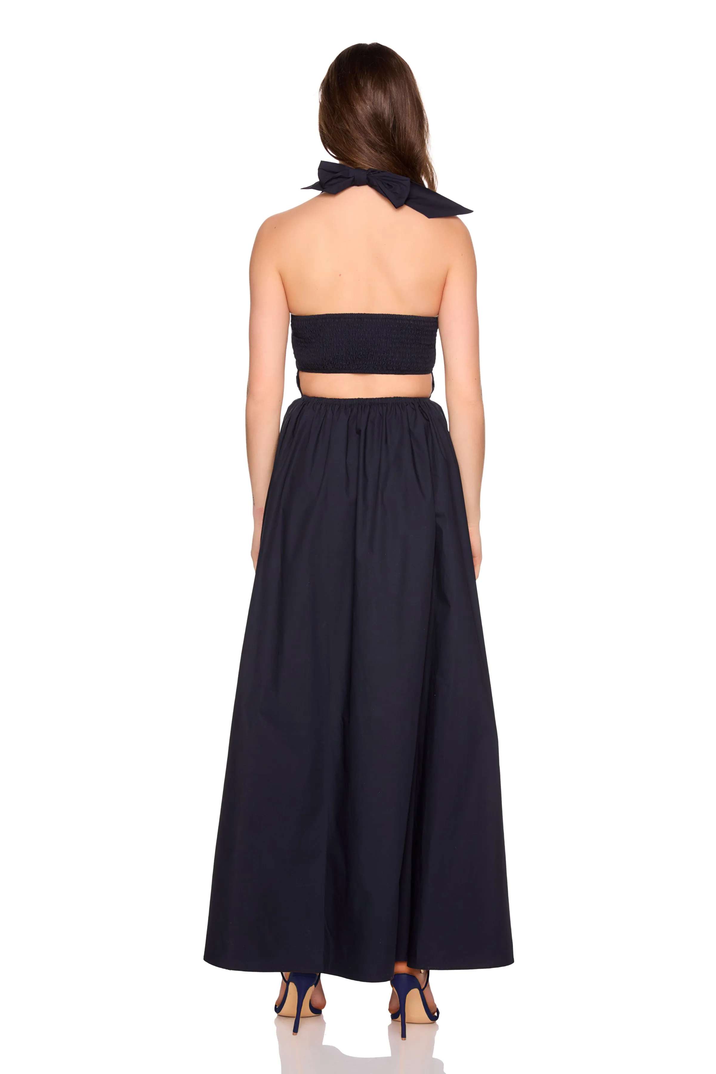 poplin tie halter dress sold by Susana Monaco product image thumbnail 2