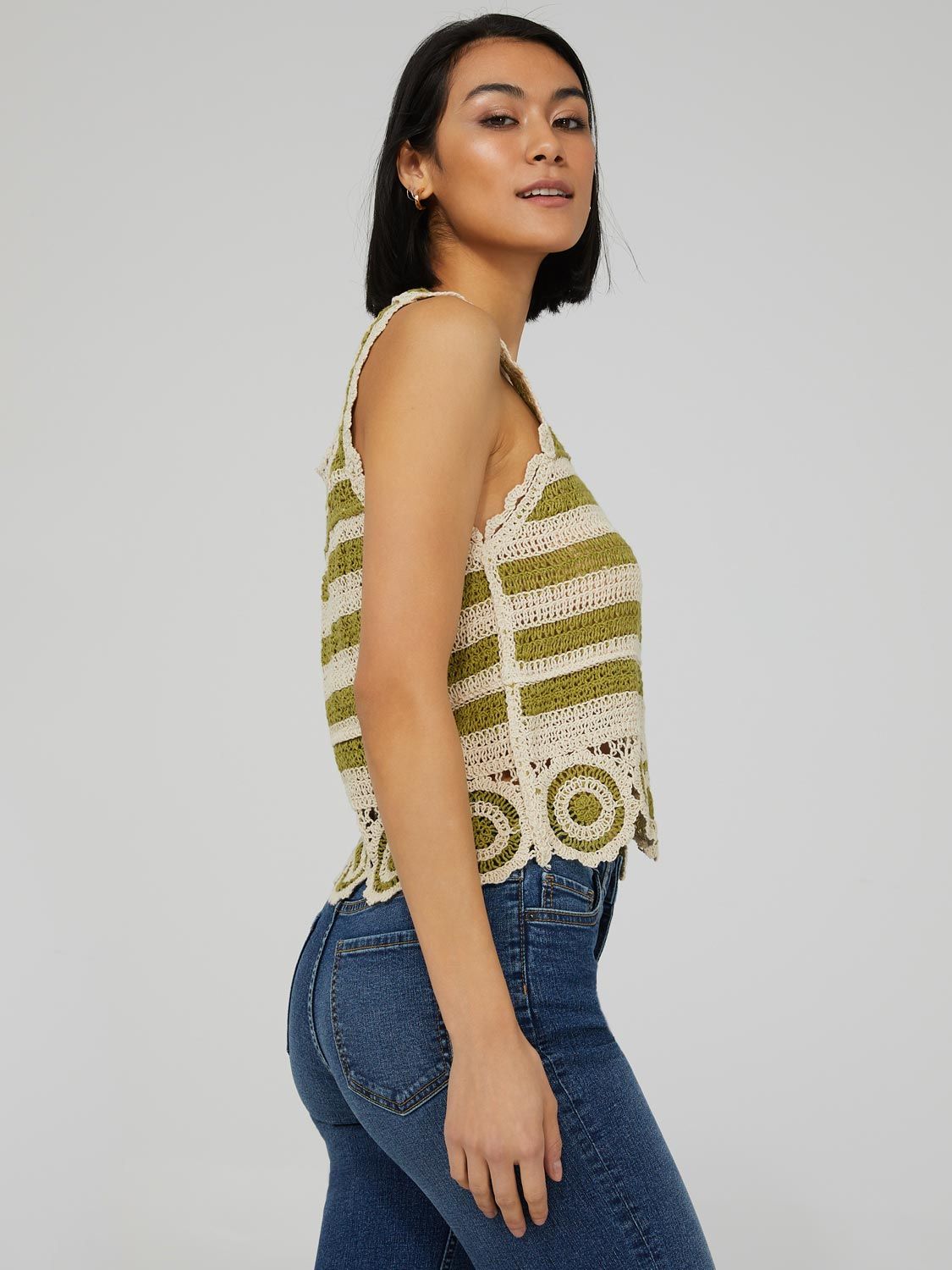 Sleeveless Square Neck Crochet Top sold by Suzy Shier product image thumbnail 4