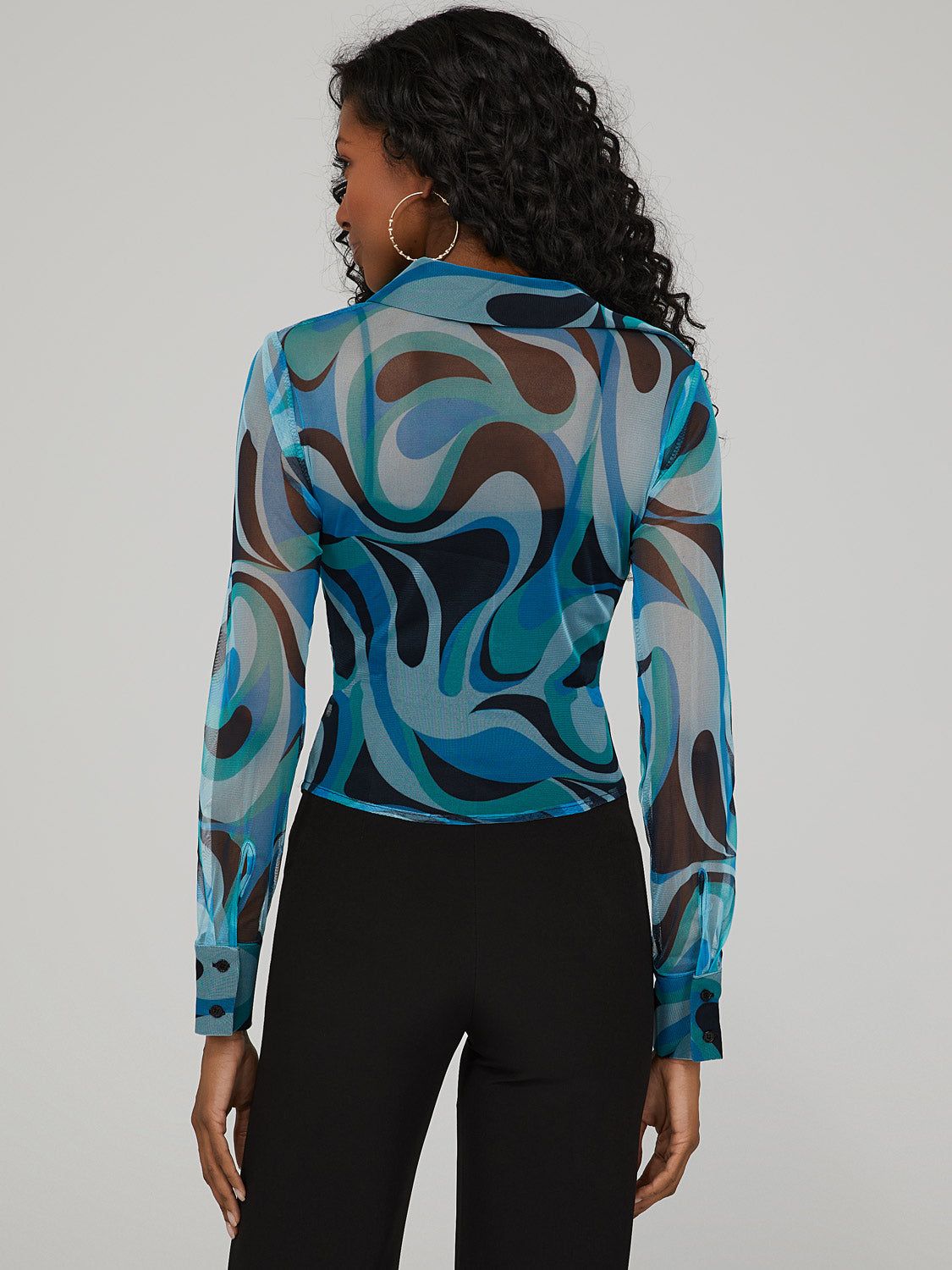 Ruched Button-Down Blouse sold by Suzy Shier product image thumbnail 4