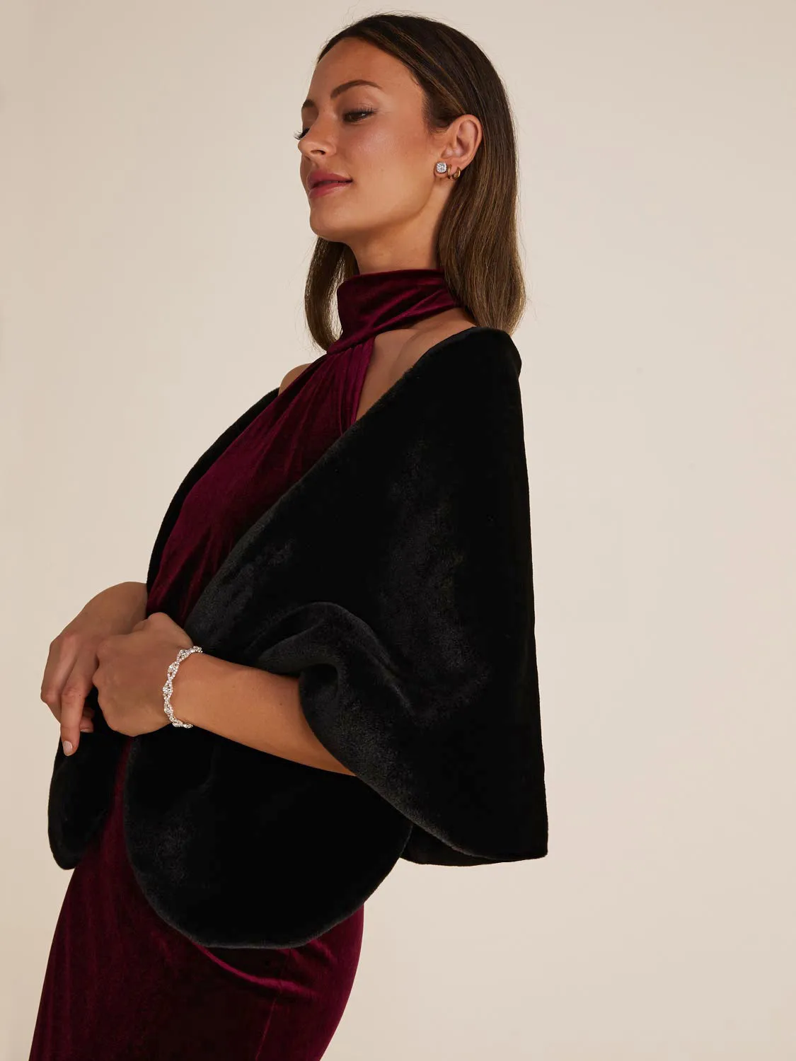 Faux Fur Cover-Up sold by Suzy Shier product image thumbnail 2