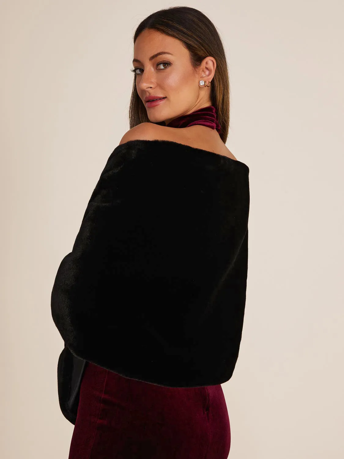 Faux Fur Cover-Up sold by Suzy Shier product image thumbnail 4