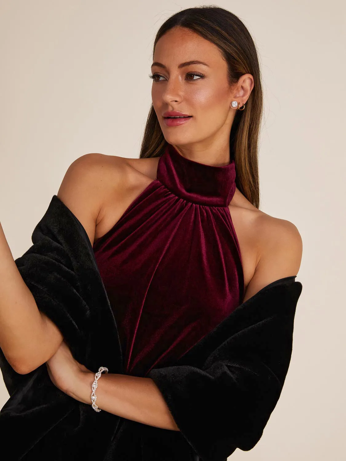 Faux Fur Cover-Up sold by Suzy Shier product image thumbnail 3