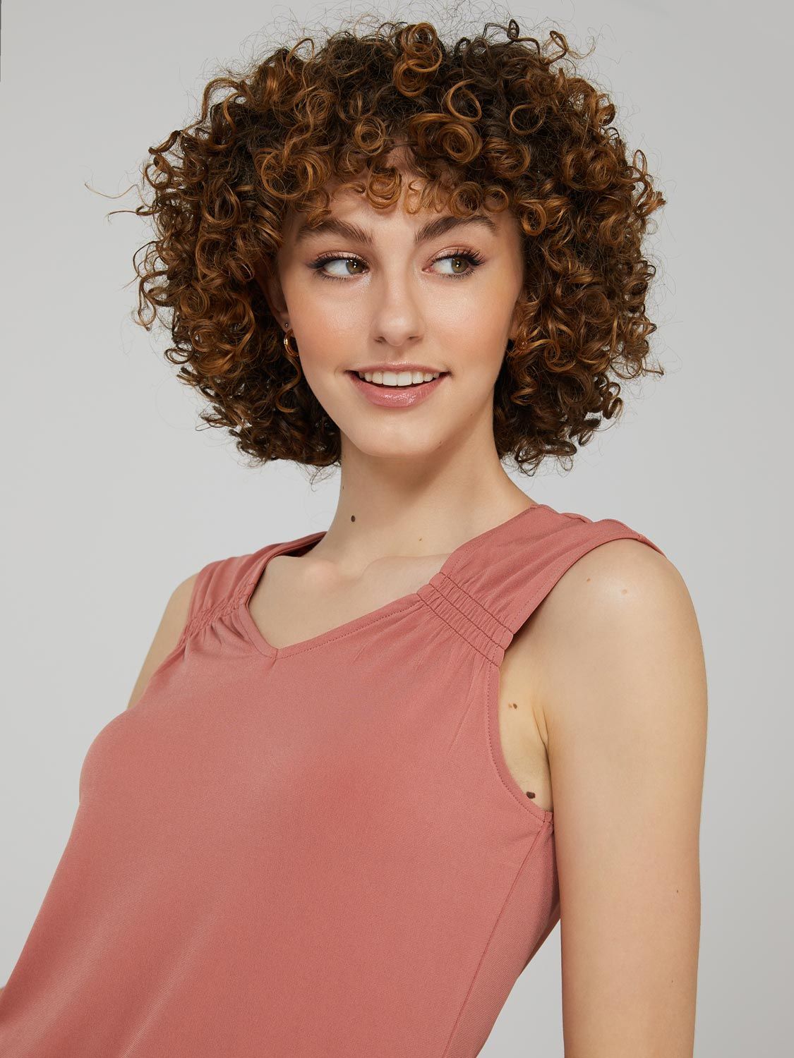 Sleeveless V-Neck Top With Smocked Detail sold by Suzy Shier product image thumbnail 2