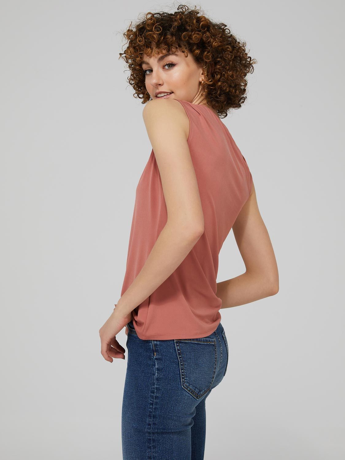 Sleeveless V-Neck Top With Smocked Detail sold by Suzy Shier product image thumbnail 3