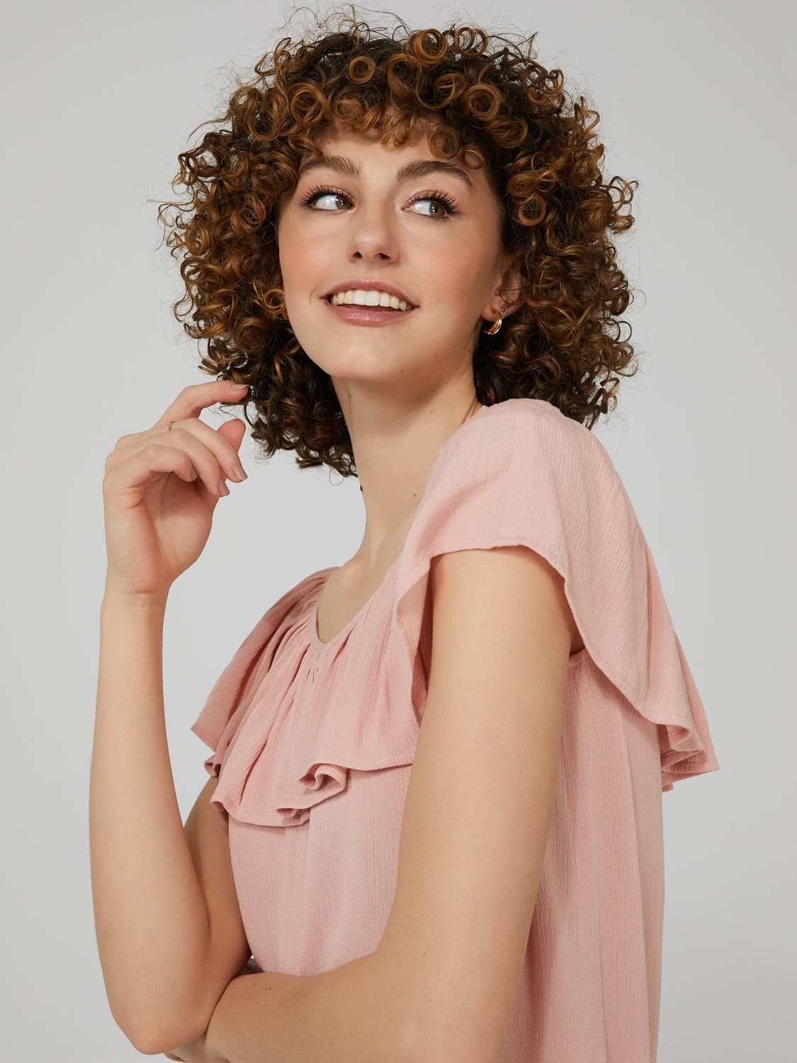 Ruffle Neckline Sleeveless Top sold by Suzy Shier product image thumbnail 2