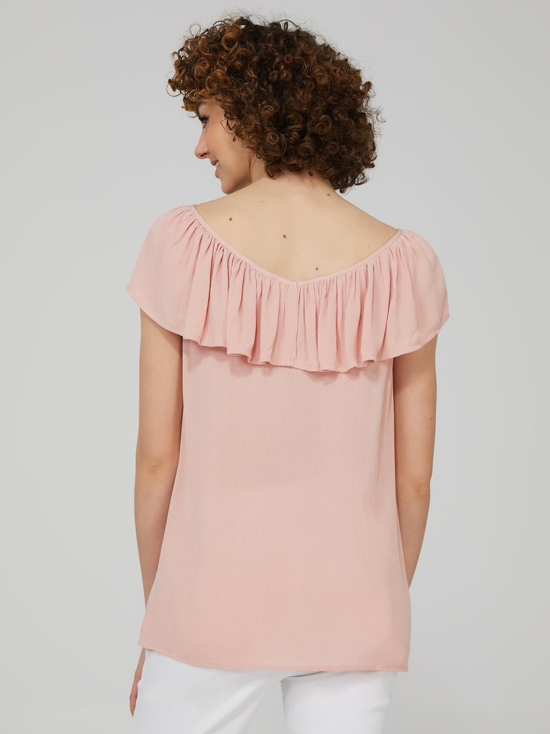 Ruffle Neckline Sleeveless Top sold by Suzy Shier product image thumbnail 4