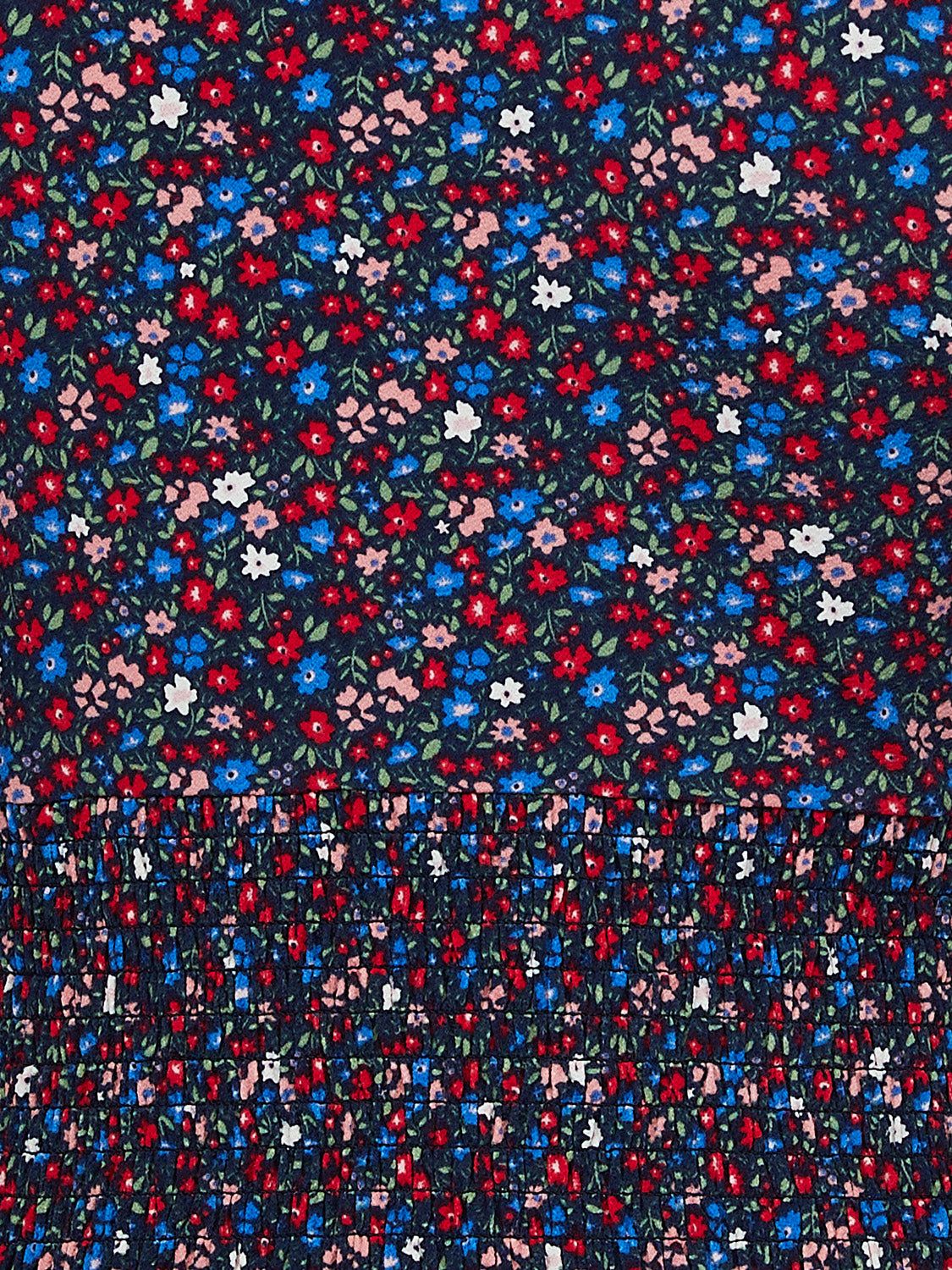 Cropped Floral Print Puff-Sleeve Top sold by Suzy Shier product image thumbnail 6