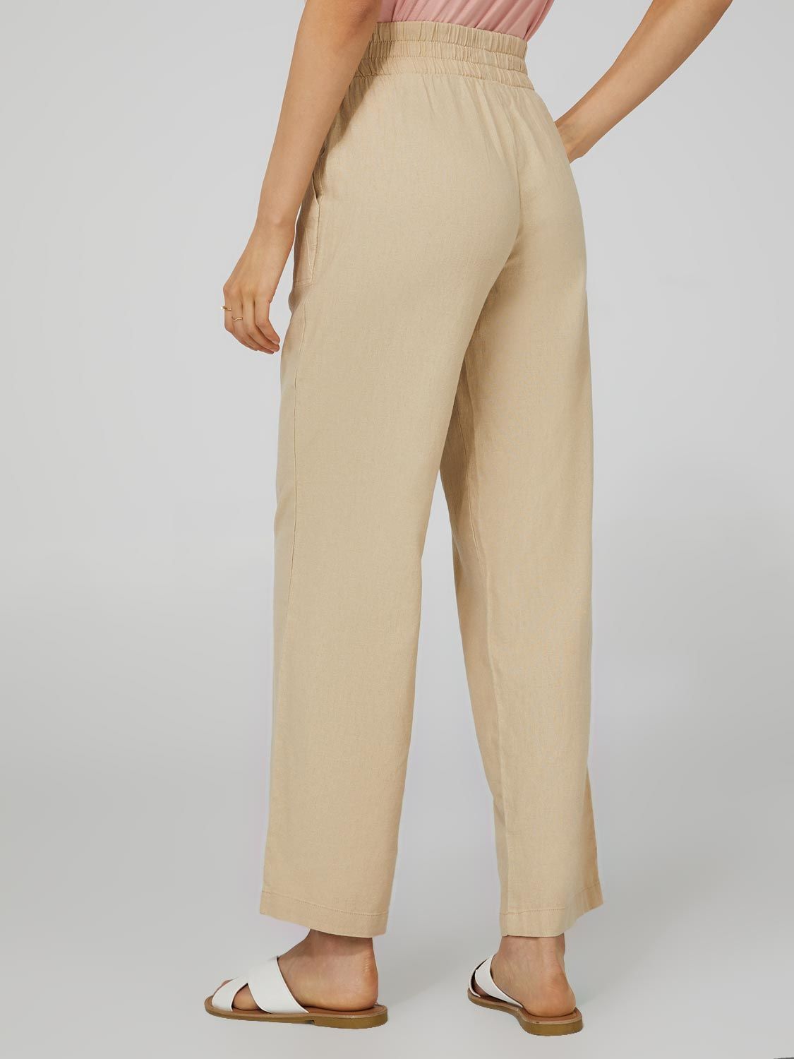 Linen Wide Leg Pull-On Pants sold by Suzy Shier product image thumbnail 4
