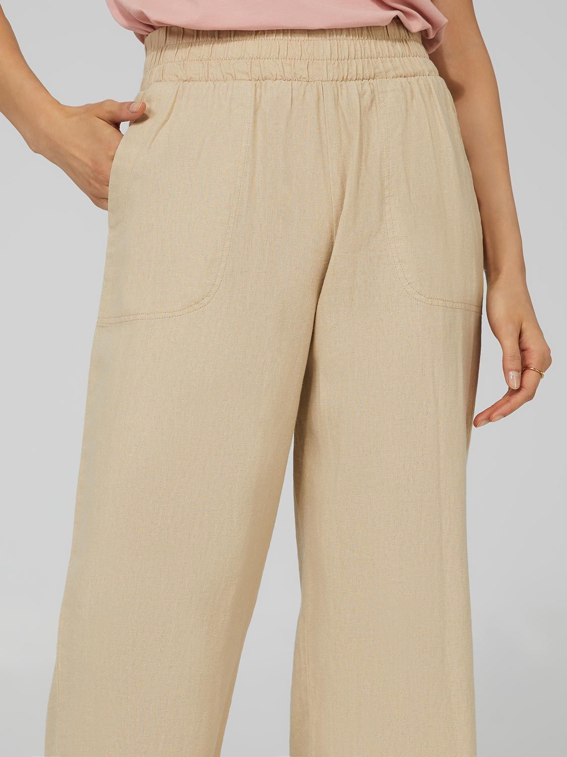 Linen Wide Leg Pull-On Pants sold by Suzy Shier product image thumbnail 2