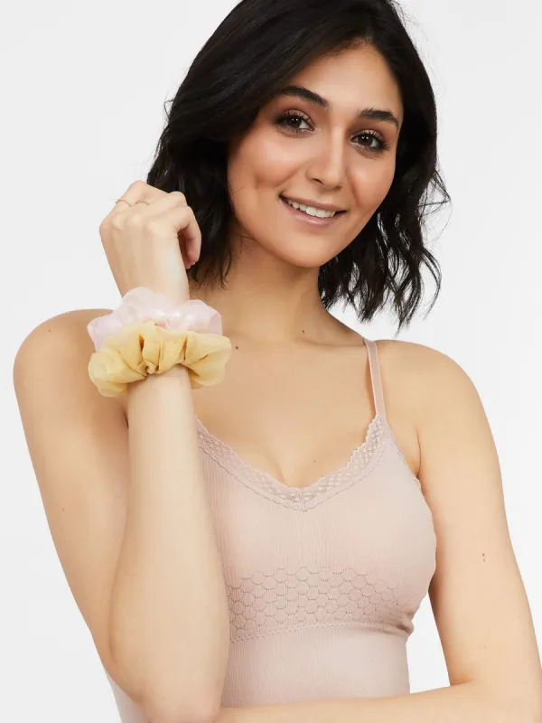 2-Pack Organza & Pearl Scrunchies sold by Suzy Shier