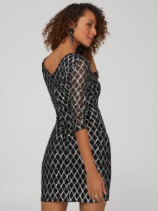 Sequin Mesh Bodycon Mini Dress sold by Suzy Shier