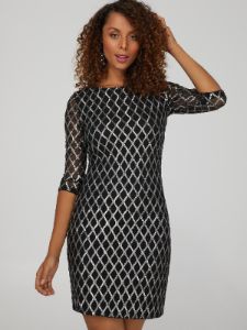 Sequin Mesh Bodycon Mini Dress sold by Suzy Shier